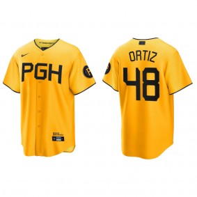 Luis Ortiz Pittsburgh Pirates Gold 2023 City Connect Replica Jersey