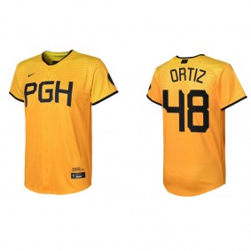 Luis Ortiz Youth Pittsburgh Pirates Gold 2023 City Connect Jersey