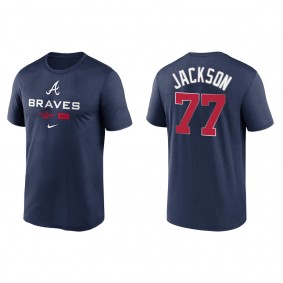 Luke Jackson Atlanta Braves Navy 2022 Postseason Authentic Collection Dugout T-Shirt