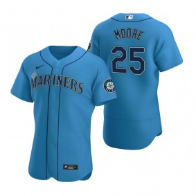 Men's Seattle Mariners Dylan Moore Nike Royal Authentic Alternate Jersey