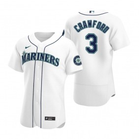 Men's Seattle Mariners J.P. Crawford Nike White Authentic Home Jersey