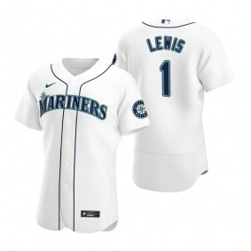 Men's Seattle Mariners Kyle Lewis Nike White Authentic Home Jersey