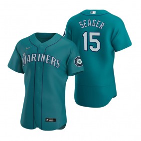 Men's Seattle Mariners Kyle Seager Nike Aqua Authentic 2020 Alternate Jersey