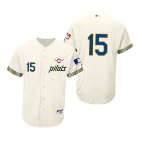 Kyle Seager Seattle Mariners Majestic Cream Turn Back The Clock Authentic Jersey