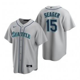 Men's Seattle Mariners Kyle Seager Nike Gray Replica Road Jersey