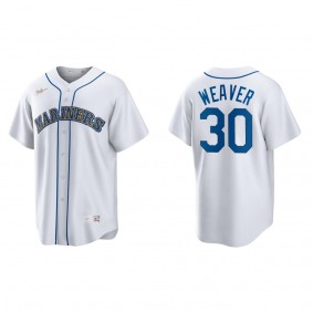 Men's Seattle Mariners Luke Weaver White Cooperstown Collection Home Jersey