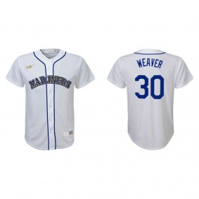 Youth Seattle Mariners Luke Weaver White Cooperstown Collection Jersey