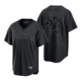 Seattle Mariners Ty France Black Pitch Black Fashion Replica Jersey
