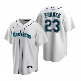 Men's Seattle Mariners Ty France Nike White Replica Home Jersey