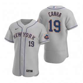 Men's New York Mets Mark Canha Gray Authentic Road Jersey