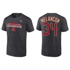 Men's Mark Melancon Arizona Diamondbacks Charcoal 2023 National League Champions T-Shirt
