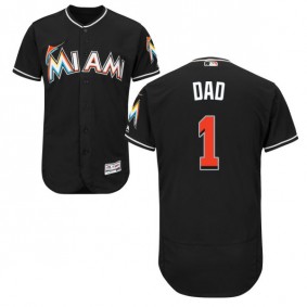 Male Miami Marlins Black Father's Day Gift Jersey