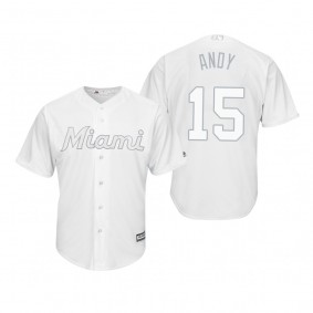 Miami Marlins Brian Anderson Andy White 2019 Players' Weekend Replica Jersey