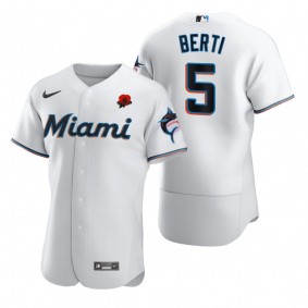 Miami Marlins Jon Berti White 2021 Memorial Day Authentic Jersey