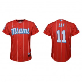 Youth Miami Marlins Jon Jay Red City Connect Replica Jersey
