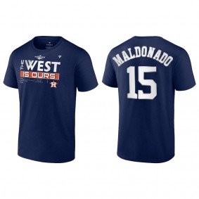 Martin Maldonado Houston Astros Navy 2022 AL West Division Champions Locker Room T-Shirt