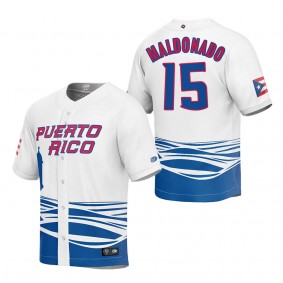Martin Maldonado Men's Puerto Rico Baseball White 2023 World Baseball Classic Replica Jersey