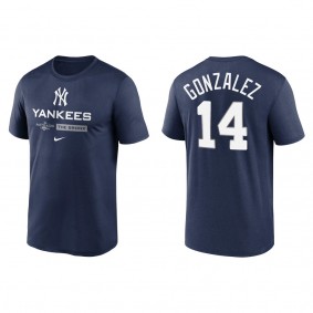 Marwin Gonzalez New York Yankees Navy 2022 Postseason Authentic Collection Dugout T-Shirt