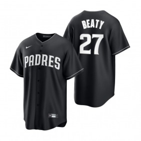 San Diego Padres Matt Beaty Nike Black White Replica Official Jersey