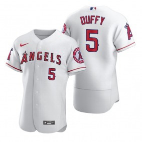 Men's Los Angeles Angels Matt Duffy White Authentic Home Jersey