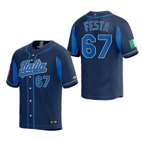 Matt Festa Italy Baseball Navy 2023 World Baseball Classic Replica Jersey