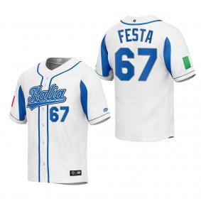 Matt Festa Italy Baseball White 2023 World Baseball Classic Replica Jersey