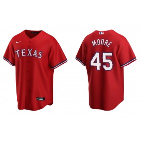 Men's Texas Rangers Matt Moore Red Replica Alternate Jersey