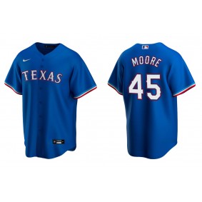 Men's Texas Rangers Matt Moore Royal Replica Alternate Jersey