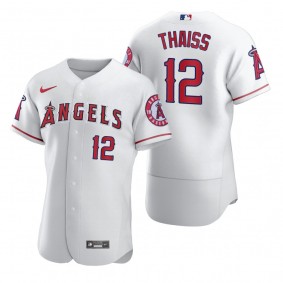 Men's Los Angeles Angels Matt Thaiss White Authentic Home Jersey
