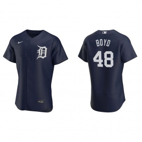 Matthew Boyd Men's Detroit Tigers Nike Navy Alternate Authentic Logo Jersey