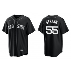 Men's Boston Red Sox Matthew Strahm Black White Replica Official Jersey