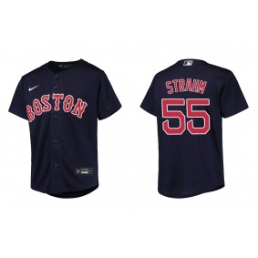 Youth Boston Red Sox Matthew Strahm Navy Replica Jersey