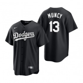 Los Angeles Dodgers Max Muncy Nike Black White 2021 All Black Fashion Replica Jersey