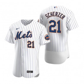 Men's New York Mets Max Scherzer White Authentic Home Jersey