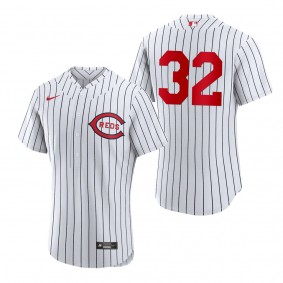 Reds Max Schrock White 2022 Field of Dreams Authentic Jersey