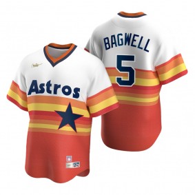 Men's Houston Astros Jeff Bagwell Nike White Orange Cooperstown Collection Home Jersey