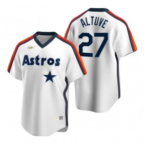 Men's Houston Astros Jose Altuve Nike White Cooperstown Collection Home Jersey