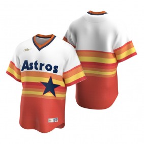 Men's Houston Astros Nike White Orange Cooperstown Collection Home Jersey