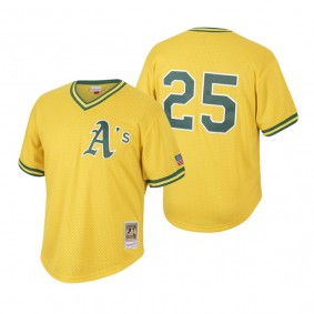 Mark McGwire Oakland Athletics Gold Cooperstown Collection Mesh Batting Practice Jersey