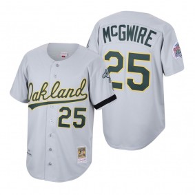 Mark McGwire Oakland Athletics Gray Cooperstown Collection 1989 Road Jersey
