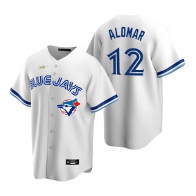 Men's Toronto Blue Jays Roberto Alomar Nike White Cooperstown Collection Home Jersey