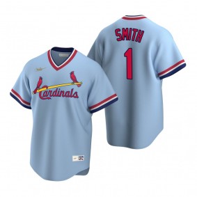 Men's St. Louis Cardinals Ozzie Smith Nike Light Blue Cooperstown Collection Road Jersey