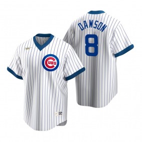 Men's Chicago Cubs Andre Dawson Nike White Cooperstown Collection Home Jersey
