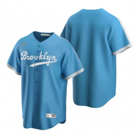 Men's Brooklyn Dodgers Nike Light Blue Cooperstown Collection Alternate Jersey
