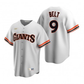 Men's San Francisco Giants Brandon Belt Nike White Cooperstown Collection Home Jersey