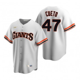 Men's San Francisco Giants Johnny Cueto Nike White Cooperstown Collection Home Jersey