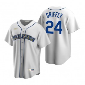 Men's Seattle Mariners Ken Griffey Jr. Nike White Cooperstown Collection Home Jersey