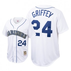 Ken Griffey Jr. Seattle Mariners #24 White Cooperstown Collection 1989 Authentic Mitchell & Ness Jersey Men's