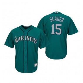 Men's Seattle Mariners Kyle Seager Aqua Cooperstown Collection Replica Alternate Big & Tall Jersey