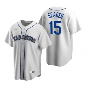 Men's Seattle Mariners Kyle Seager Nike White Cooperstown Collection Home Jersey